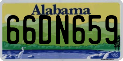 AL license plate 66DN659