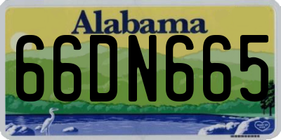 AL license plate 66DN665