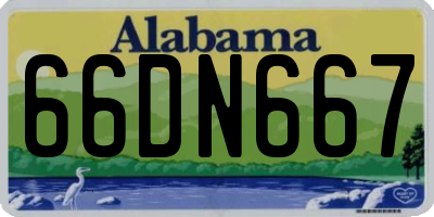 AL license plate 66DN667