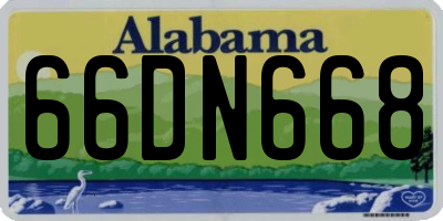 AL license plate 66DN668