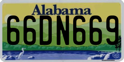 AL license plate 66DN669
