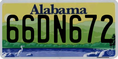AL license plate 66DN672