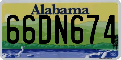 AL license plate 66DN674