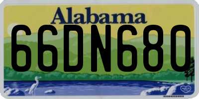 AL license plate 66DN680