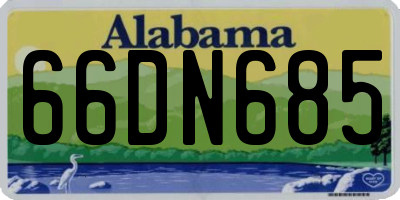 AL license plate 66DN685