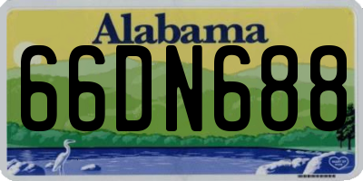 AL license plate 66DN688