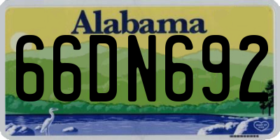 AL license plate 66DN692