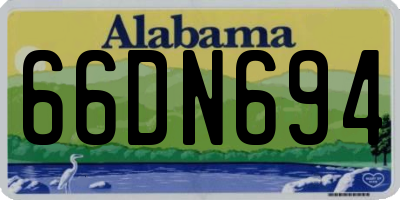 AL license plate 66DN694