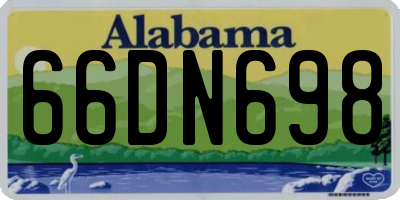 AL license plate 66DN698