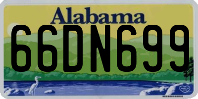 AL license plate 66DN699