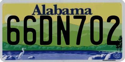 AL license plate 66DN702
