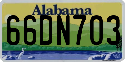 AL license plate 66DN703