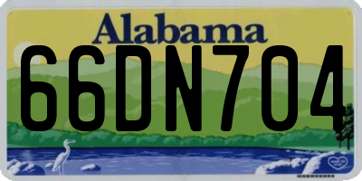 AL license plate 66DN704