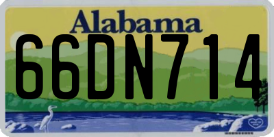 AL license plate 66DN714