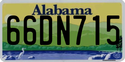 AL license plate 66DN715