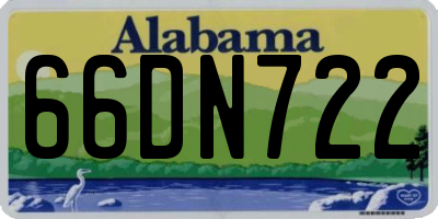 AL license plate 66DN722