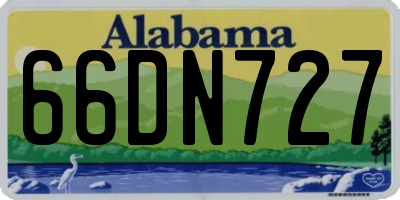 AL license plate 66DN727