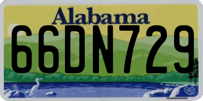 AL license plate 66DN729