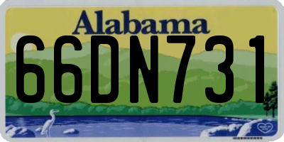 AL license plate 66DN731