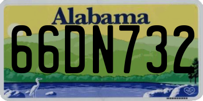 AL license plate 66DN732