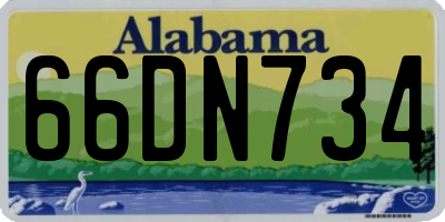 AL license plate 66DN734