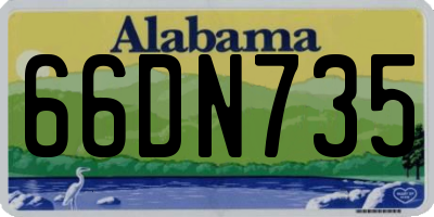 AL license plate 66DN735