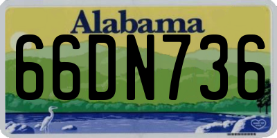 AL license plate 66DN736