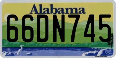 AL license plate 66DN745