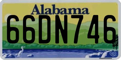 AL license plate 66DN746
