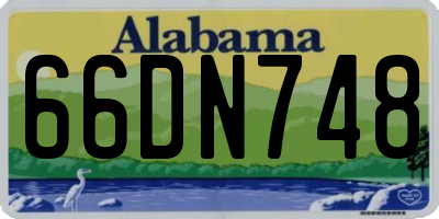 AL license plate 66DN748