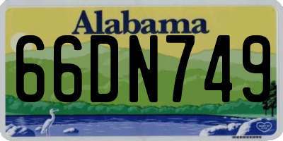 AL license plate 66DN749