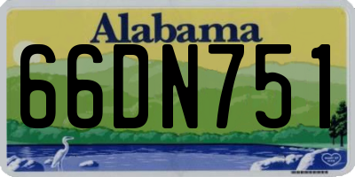 AL license plate 66DN751