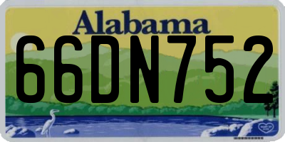 AL license plate 66DN752