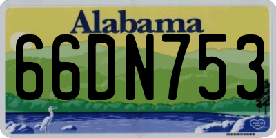 AL license plate 66DN753