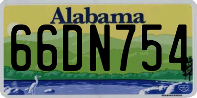 AL license plate 66DN754