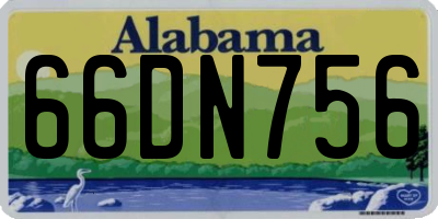 AL license plate 66DN756