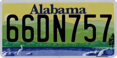 AL license plate 66DN757