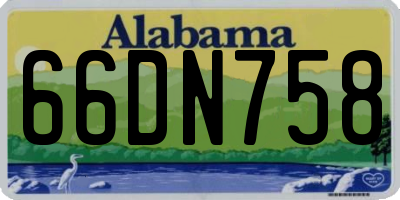 AL license plate 66DN758