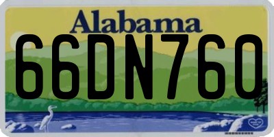 AL license plate 66DN760