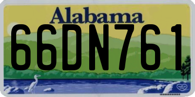AL license plate 66DN761