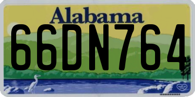 AL license plate 66DN764