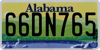 AL license plate 66DN765