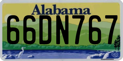 AL license plate 66DN767