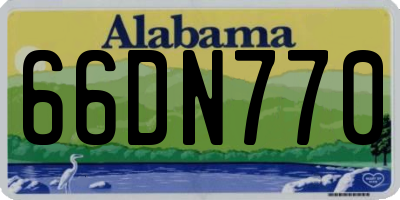 AL license plate 66DN770