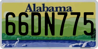 AL license plate 66DN775