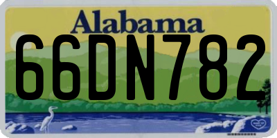 AL license plate 66DN782