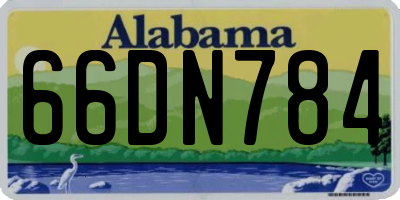 AL license plate 66DN784