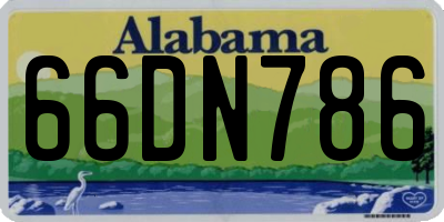 AL license plate 66DN786