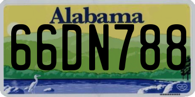 AL license plate 66DN788