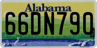 AL license plate 66DN790